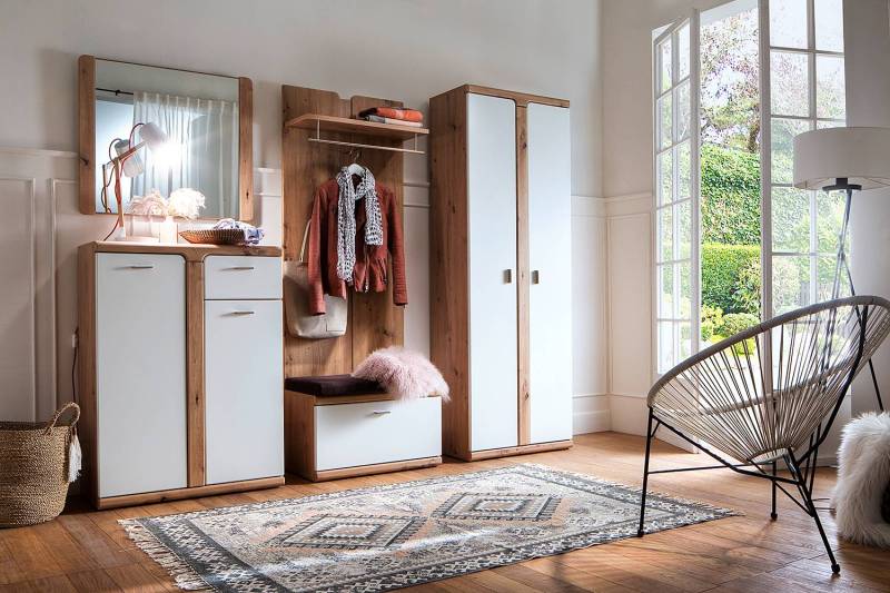 home24 Garderobenpaneel 70 x 156 x 29cm Braun von home24