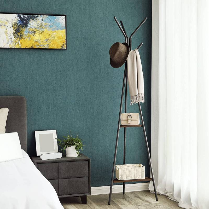 home24 Garderobenständer Wardsboro 49 x 179 x 49cm Schwarz von home24