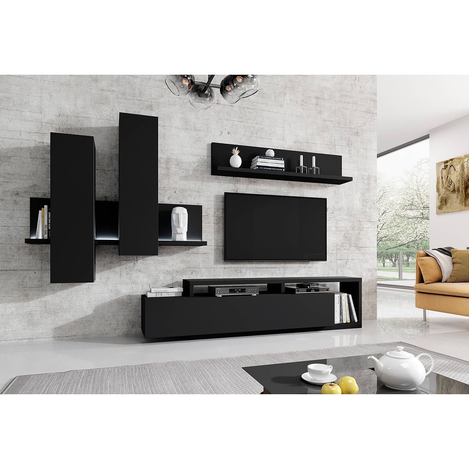 home24 Hängeschrank 152 x 110 x 35cm Schwarz/Schwarz home24 Hängeschrank 152 x 110 x 35cm Schwarz/Schwarz von home24