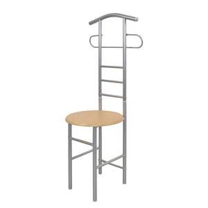 home24 Herrendiener Trelon 53 x 118 x 47cm Silber/Buche Dekor von home24