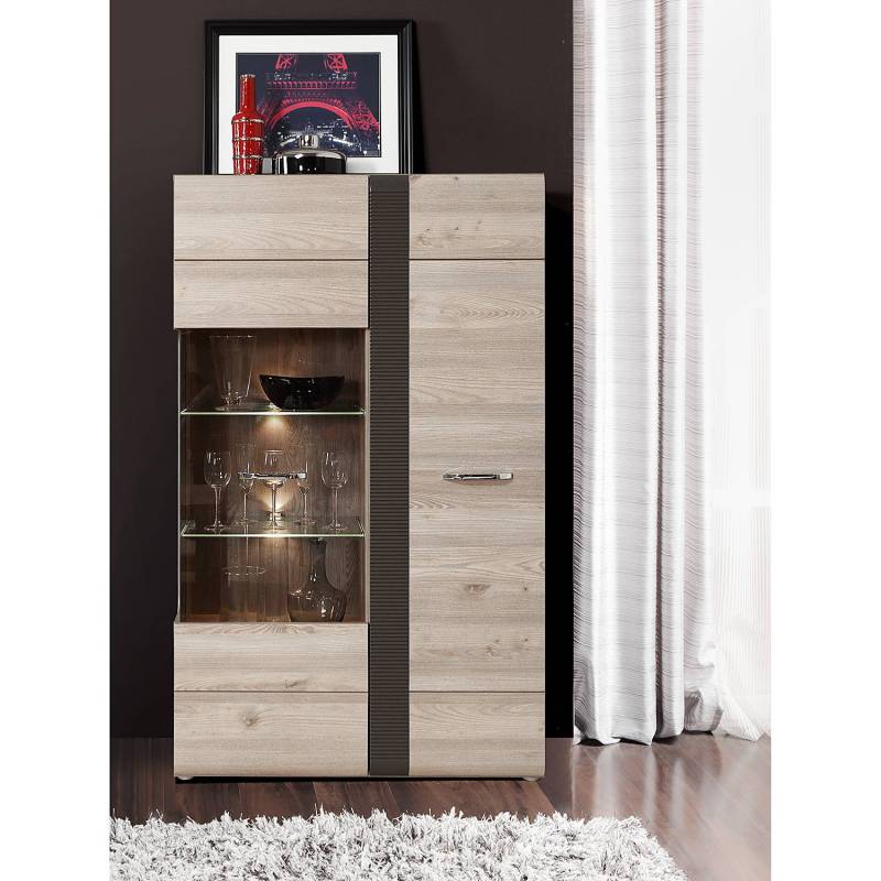 home24 Highboard 95 x 159 x 41cm Braun/Grau von home24
