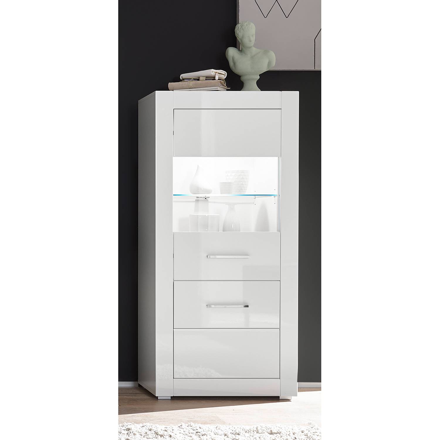 home24 Highboard II 65 x 142 x 35cm Weiß von home24