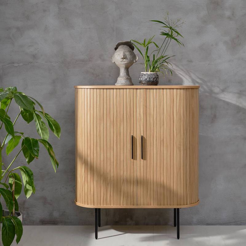 home24 Highboard Maqueda 100 x 118 x 40cm Beige/Eiche von home24