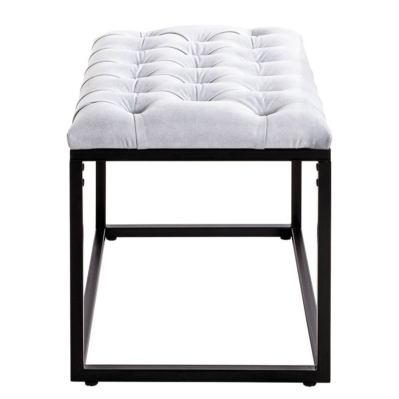 home24 Hocker Stronsay 60 x 45 x 40cm Grau/Lichtgrau von home24