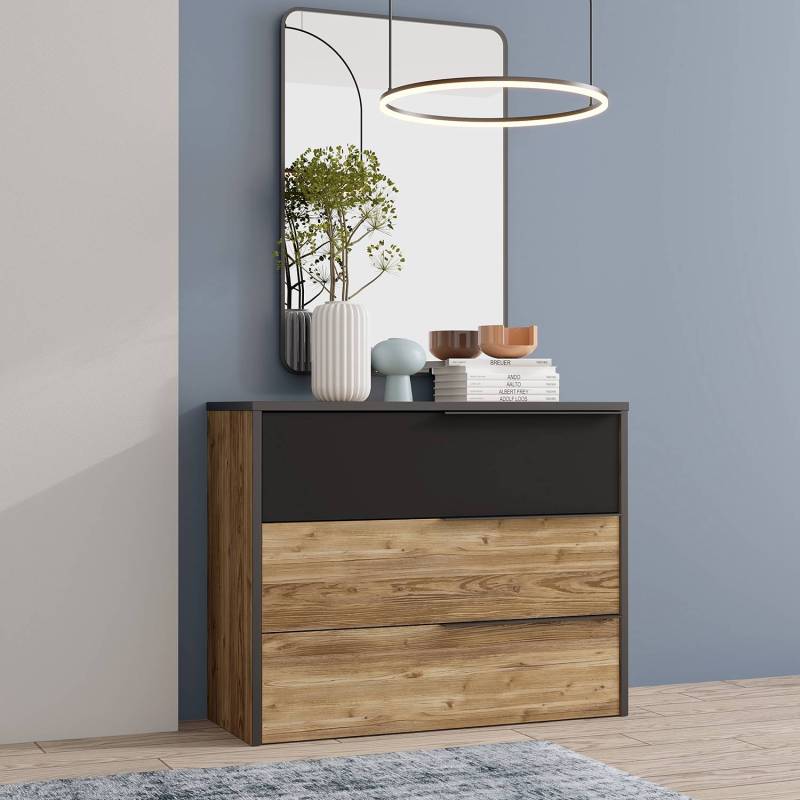 home24 Kommode Huy 100 x 80 x 42cm Braun von home24