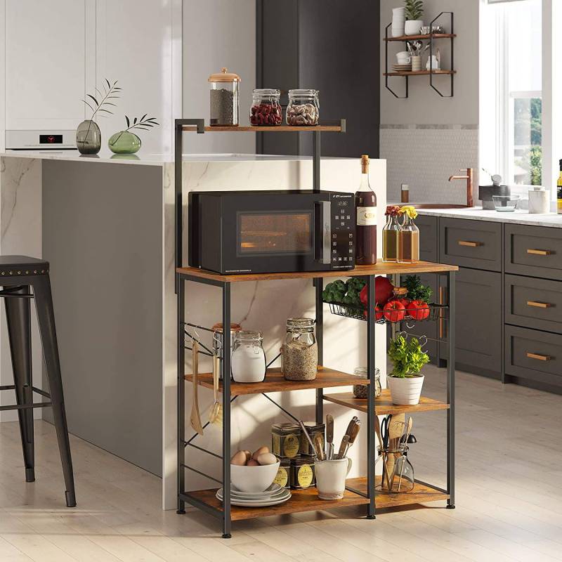 home24 Küchenregal Jamban II 90 x 132 x 40cm Braun/Braun von home24