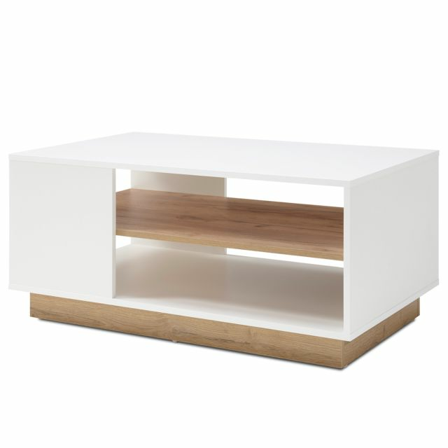 Loftscape Couchtisch Cailla Wohnzimmertisch Tisch Matt Weiß Eiche Dekor916 B-Ware von loftscape