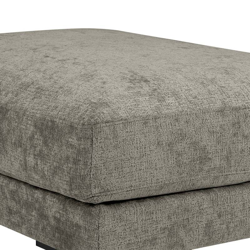 home24 Polsterhocker 90 x 45 x 70cm Grau Chenille Alita: Grau von home24