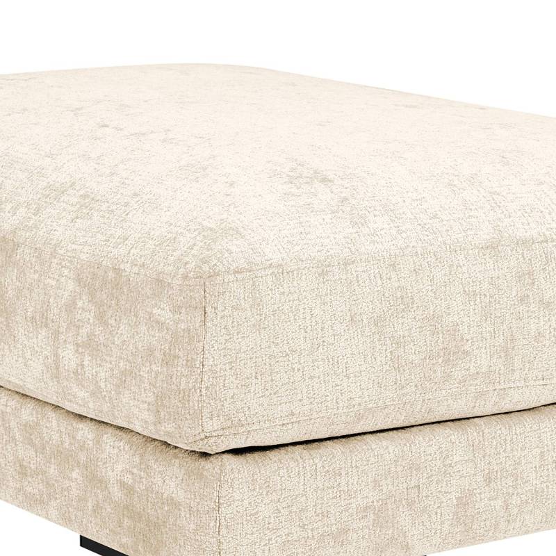 home24 Polsterhocker 90 x 45 x 70cm Beige Chenille Alita: Creme von home24