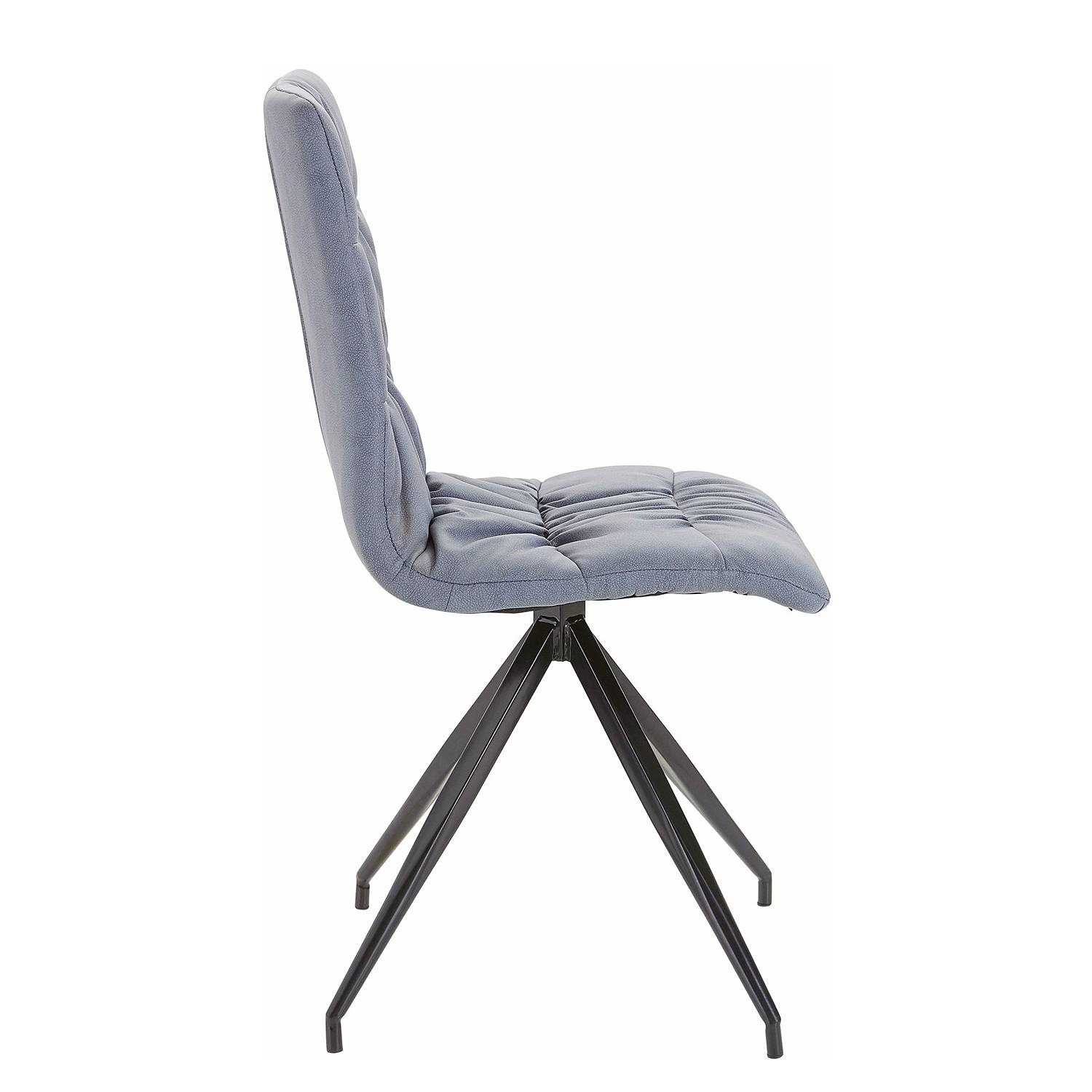 home24 Polsterstuhl Gergy 2er-Set 59 x 86 x 46cm Blau von home24