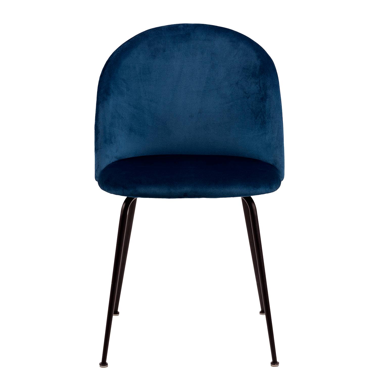 home24 Polsterstuhl Luray 2er-Set 50 x 81 x 54cm Blau/Dunkelblau von home24