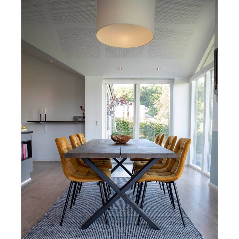 home24 Esszimmerstuhl Middelfart 2er-Set 44 x 86 x 55cm Gelb/Currygelb von home24