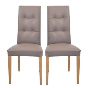 home24 Polsterstuhl Prestons 2er-Set 46 x 100 x 57cm Braun/Braun von home24