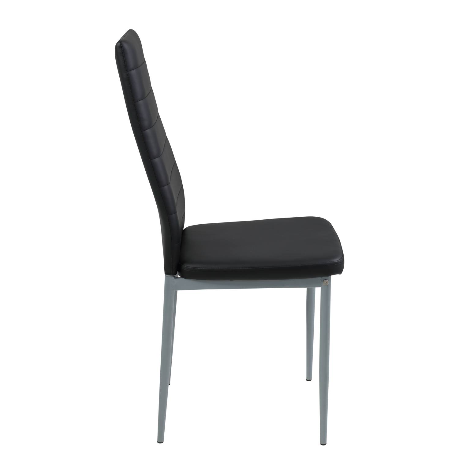 home24 Polsterstuhl Winsted 42 x 98 x 44cm 2er Set Schwarz/Schwarz von home24