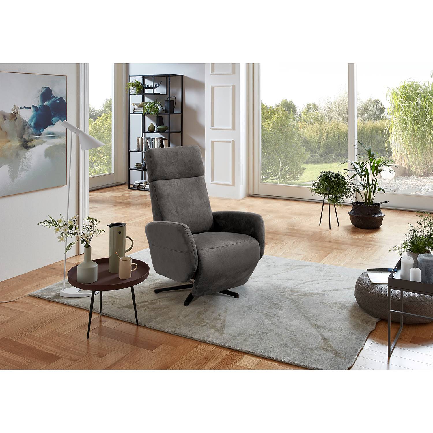 home24 Relaxsessel Gosport Grau Microfaser Flavie Manuelle Verstellung ohne Aufstehhilfe/Relaxfunktion 71 x 110 x 82cm home24 Relaxsessel Gosport Grau Microfaser Flavie Manuelle Verstellung ohne Aufstehhilfe/Relaxfunktion 71 x 110 x 82cm von home24
