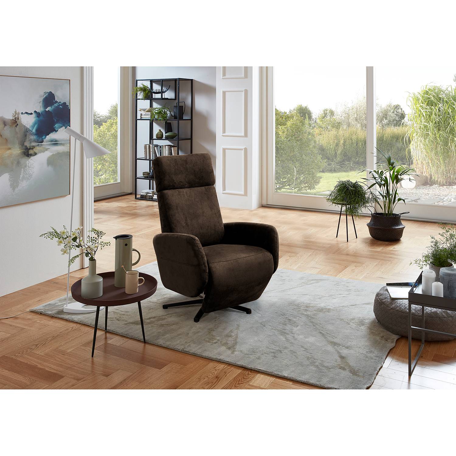 home24 Relaxsessel Gosport Braun Microfaser Flavie Manuelle Verstellung ohne Aufstehhilfe/Relaxfunktion 71 x 110 x 82cm home24 Relaxsessel Gosport Braun Microfaser Flavie Manuelle Verstellung ohne Aufstehhilfe/Relaxfunktion 71 x 110 x 82cm von home24