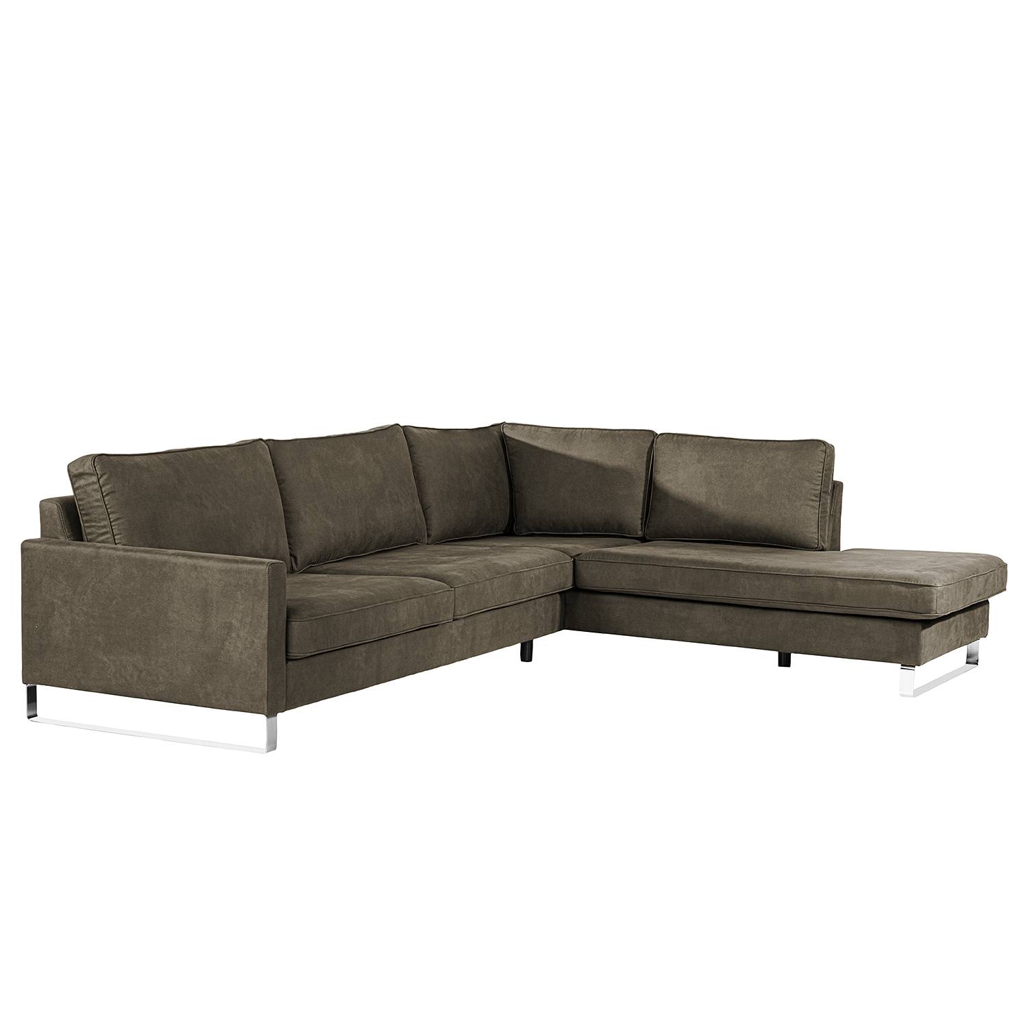 Ridgevalley Ecksofa Radon II Dunkelbraun Microfaser 295x85x230 cm von Fredriks