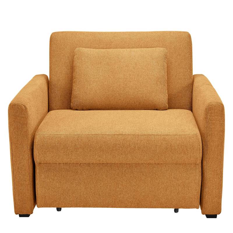 home24 Schlafsessel Orna Kupfer/Beige Flachgewebe Alma 85 x 90 x 105cm von home24