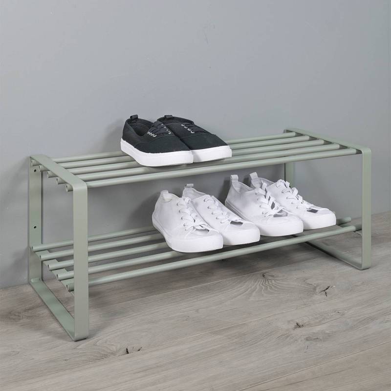 home24 Schuhregal Welbeck I 70 x 29 x 27cm Grün von home24