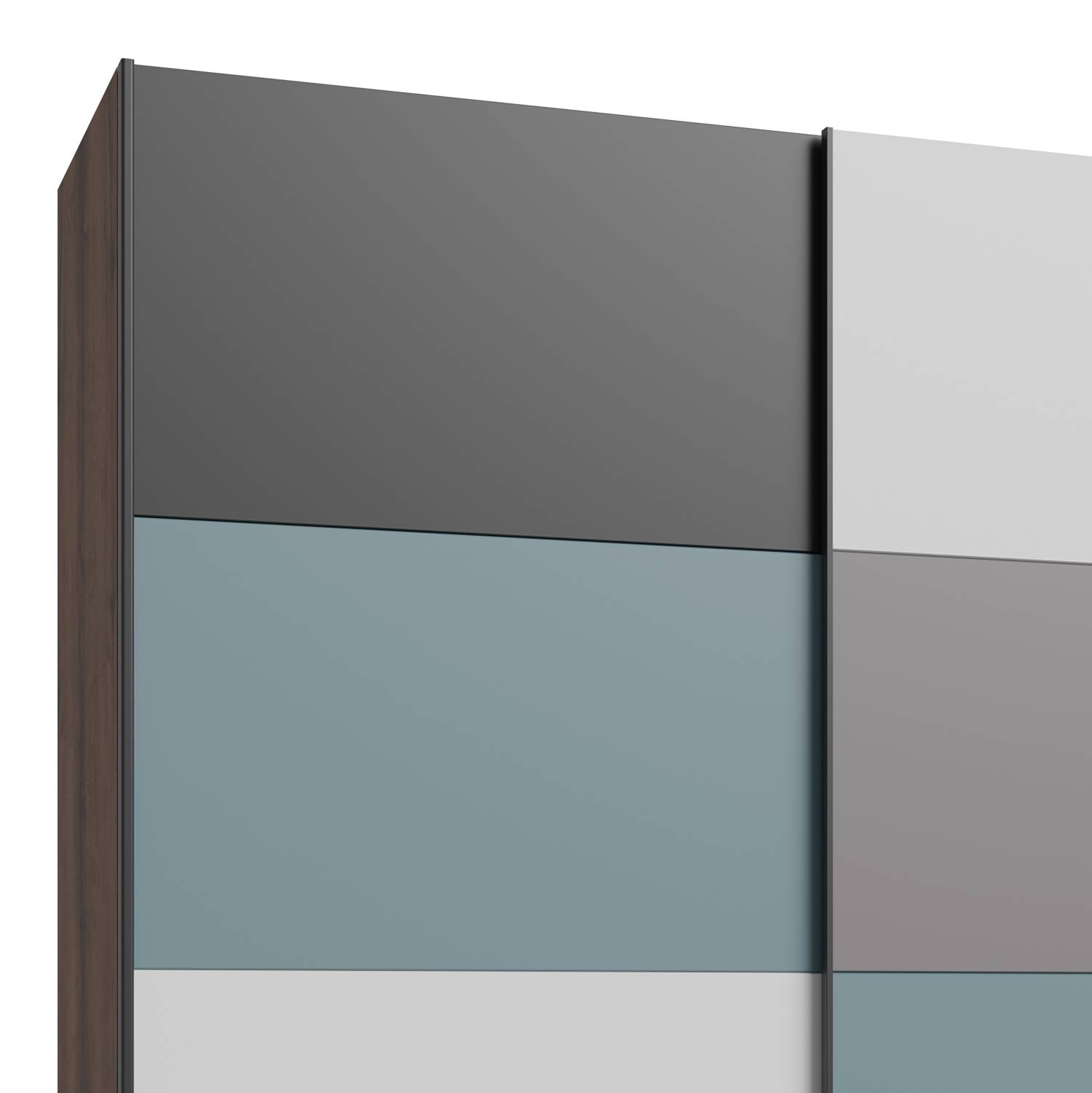 home24 Schwebetürenschrank Waterford 170 x 210 x 61cm Multicolor/Schlammeiche Dekor von home24