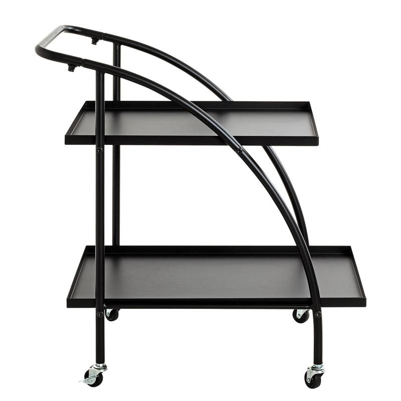 home24 Servierwagen Tromie 68 x 71 x 42cm Schwarz von home24