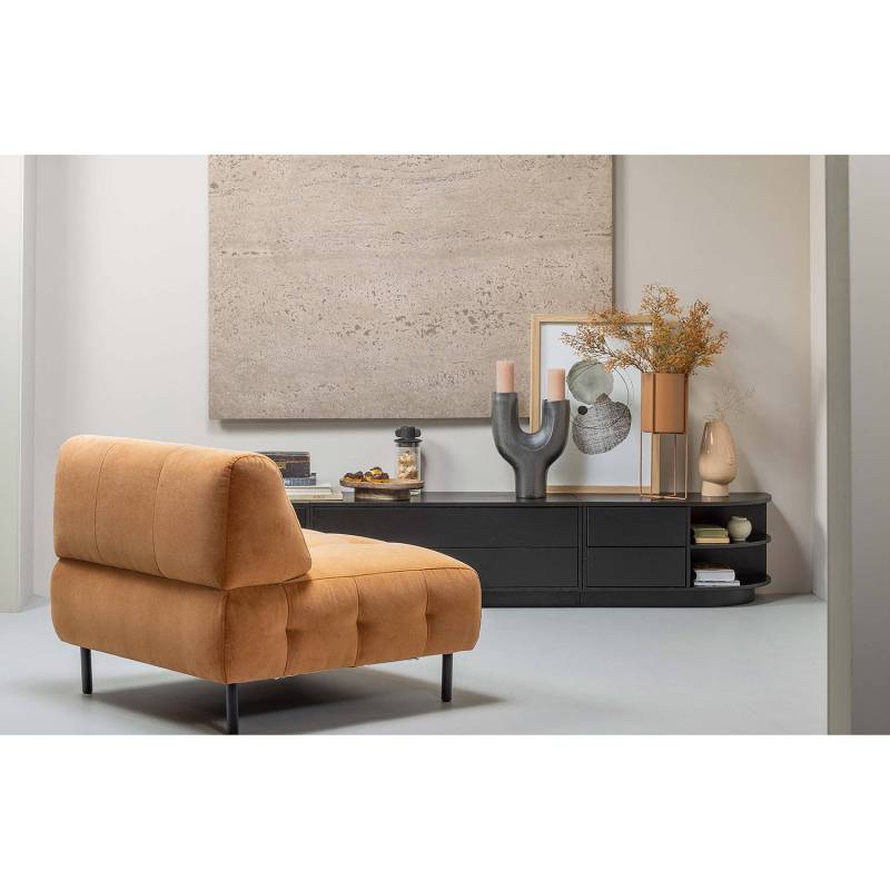 home24 TV-Lowboard Massivholz Kiefer, lackiert Schwarz 78 x 40 x 40cm Schublade links home24 TV-Lowboard Massivholz Kiefer, lackiert Schwarz 78 x 40 x 40cm Schublade links von home24