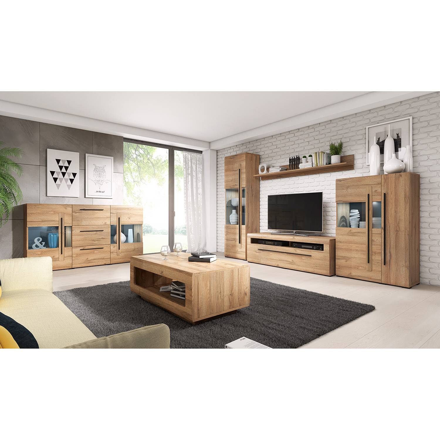 home24 TV-Lowboard Front: MDF Mitteldichte Holzfaserplatte , foliert Korpus: Spanplatte, foliert Braun/Eiche Grandson Dekor 140cm home24 TV-Lowboard Front: MDF Mitteldichte Holzfaserplatte , foliert Korpus: Spanplatte, foliert Braun/Eiche Grandson Dekor 140cm von home24