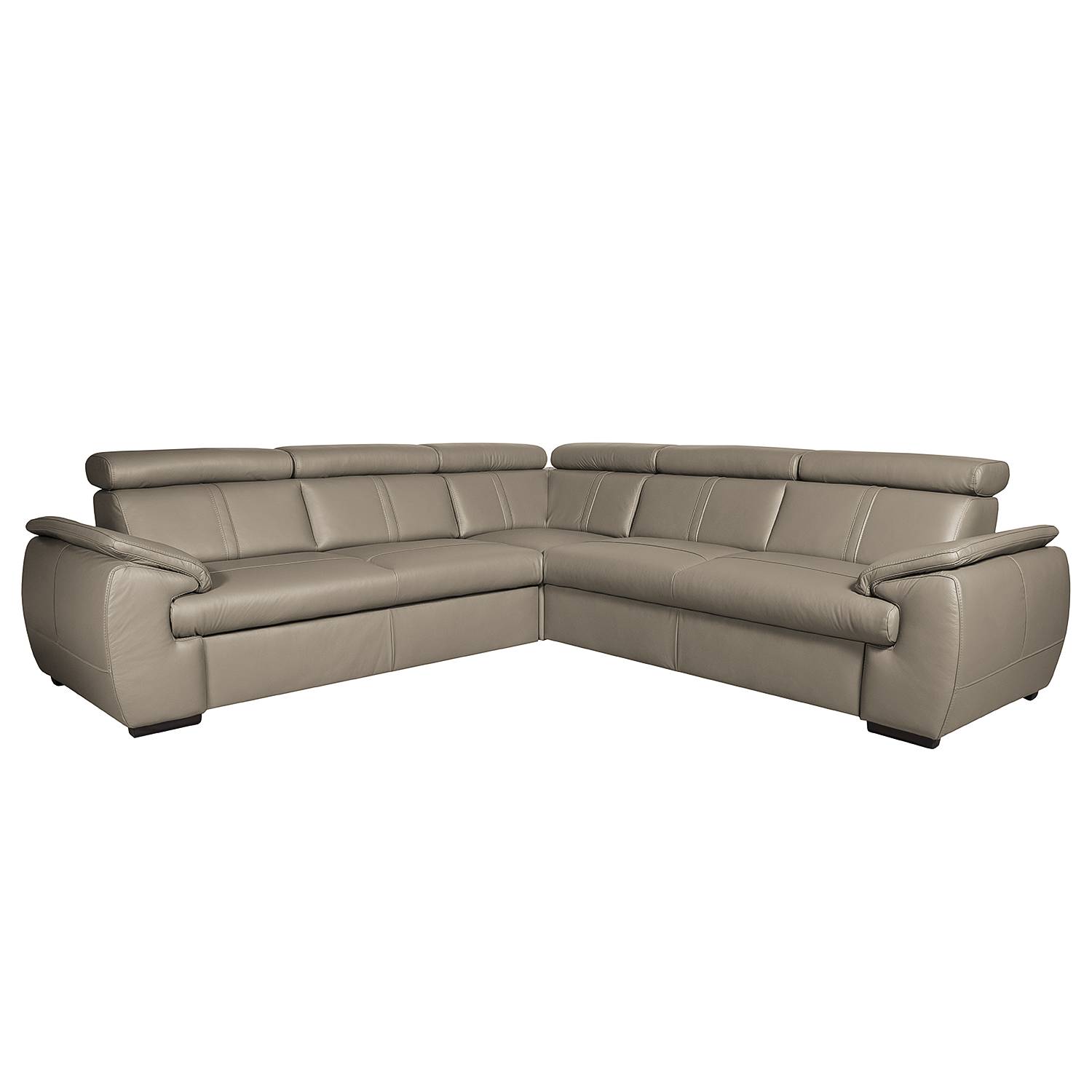 loftscape Ecksofa Olival III Schlamm Echtleder 265x82x265 cm mit Schlaffunktion und Bettkasten von loftscape