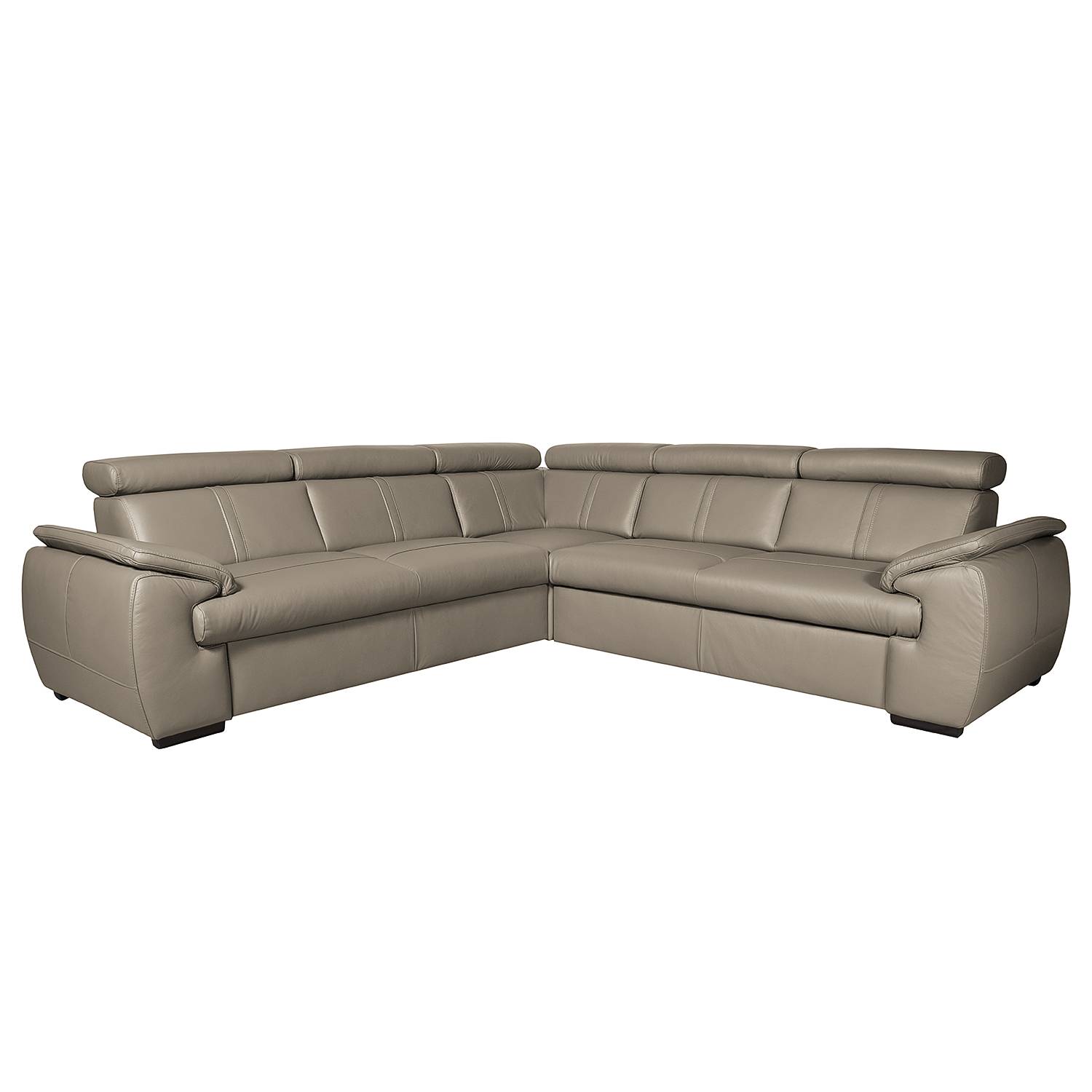 loftscape Ecksofa Olival III Schlamm Echtleder 265x82x265 cm mit Schlaffunktion und Bettkasten von loftscape