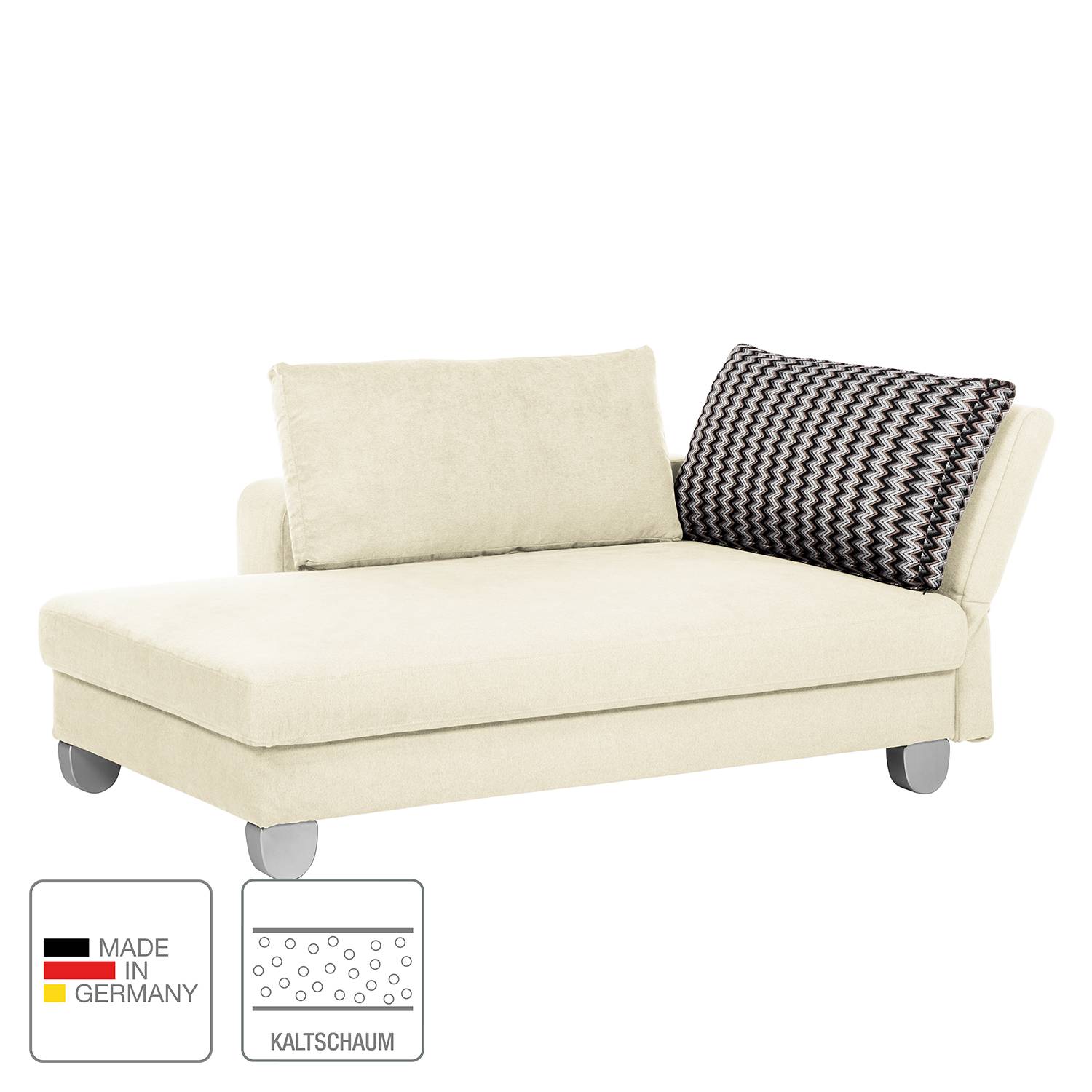 loftscape Recamiere Burnie Creme Webstoff 190x86x107 cm (BxHxT) mit Schlaffunktion/Bettkasten Modern von loftscape