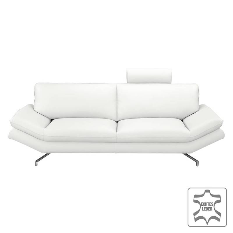 loftscape Sofa Sharon 2,5-Sitzer Weiß Echtleder 215x83x95 cm (BxHxT) Modern von loftscape
