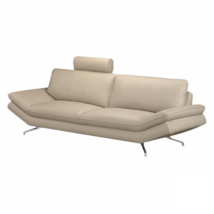 loftscape Sofa Sharon 3-Sitzer Beige Echtleder 231x83x95 cm (BxHxT) Modern von loftscape