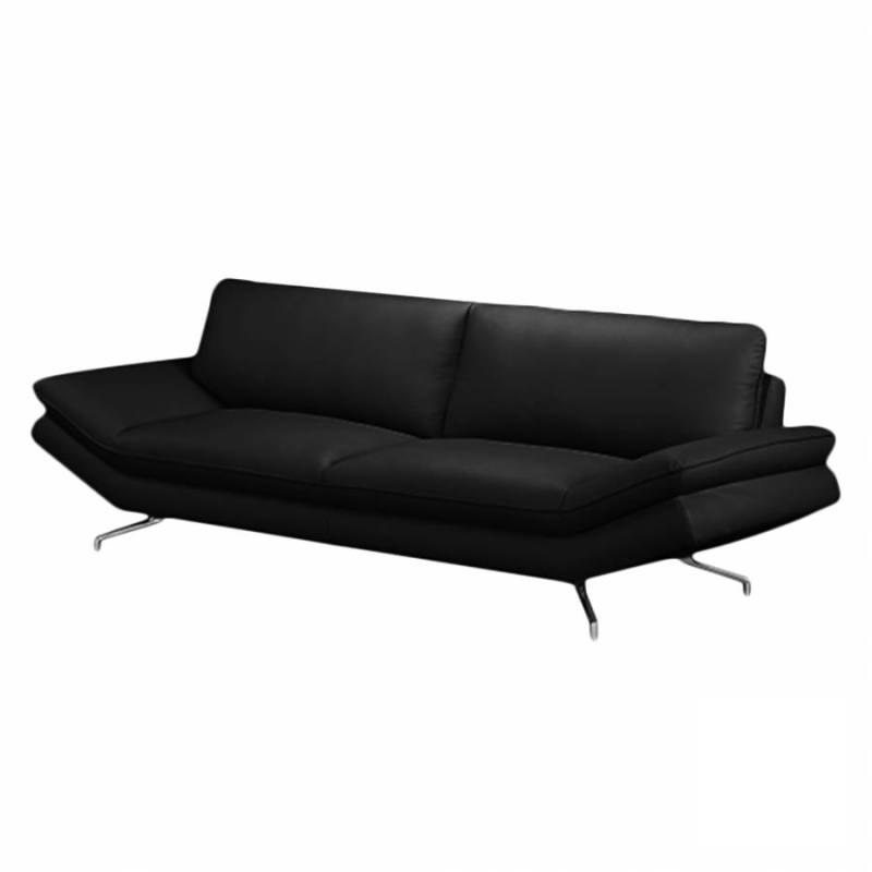 loftscape Sofa Sharon 3-Sitzer Schwarz Echtleder 231x83x95 cm (BxHxT) Modern von loftscape