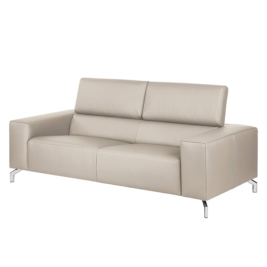 loftscape Sofa Varberg 2,5-Sitzer Taupe Echtleder 197x75x106 cm (BxHxT) Modern von loftscape