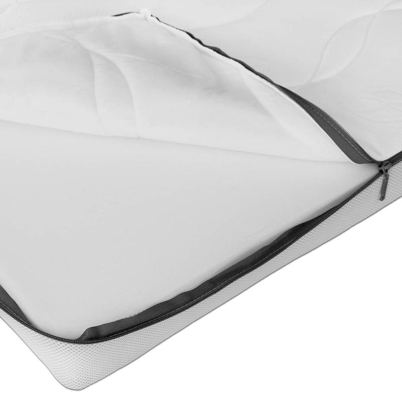 home24 Topper Still Bay Premium 90 x 200cm Jersey Weiß 4 Kaltschaumtopper von home24