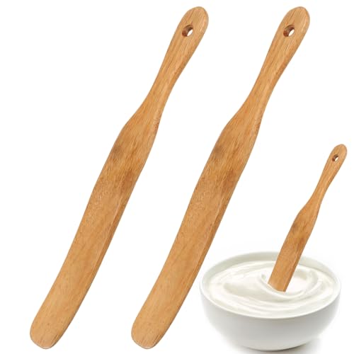 2 Stück Wooden Spatula, Sauerteig Zubehör, Sauerteigspatel Holzspurtle mit Aufhängeloch für Sauerteig Starter Holzbrotspatel zum Kochen Verteilen Backen 2 Stück Wooden Spatula, Sauerteig Zubehör, Sauerteigspatel Holzspurtle mit Aufhängeloch für Sauerteig Starter Holzbrotspatel zum Kochen Verteilen Backen von loghohu