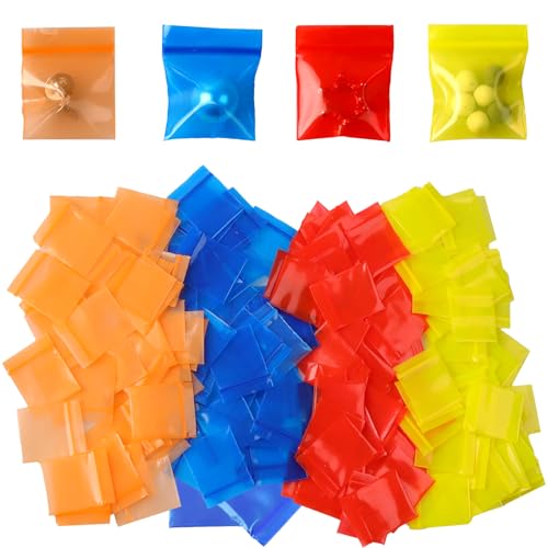 200 Stück Druckverschlussbeutel, Kleine Tüten Druckverschlussbeutel Plastiktüte Ziplock Flachbeutel wiederverschließbare zur Aufbewahrung von Lebensmittel und für Verpacken Proben von loghohu