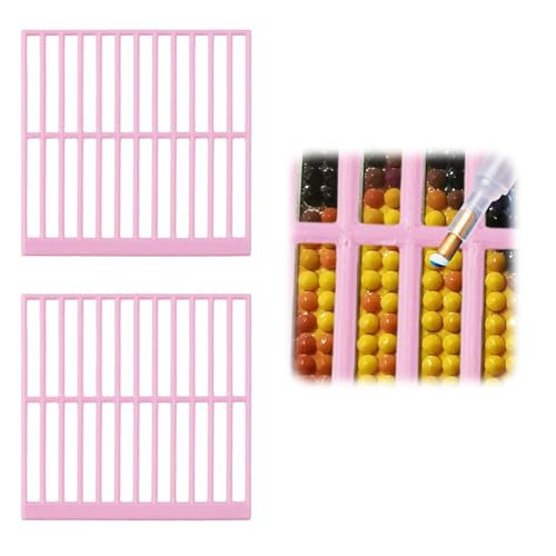 Diamant-Malerei-Lineal, Diamant-Zubehör, DIY-Diamant-Malerei-Ausrichtungswerkzeuge für volle oder teilweise Diamanten, Malanleitung, Geschenk für Anfänger oder Profis, 2 Stück von loghohu