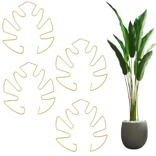 4 Stück Pflanzenstütze Monstera,Golden Monstera Rankhilfe mit Einzigartigem Blattdesign,Metall Pflanzenstielhalter für Zimmerpflanzen,Outdoor Gärten,Hält Pflanzen Gedeihen 4 Stück Pflanzenstütze Monstera,Golden Monstera Rankhilfe mit Einzigartigem Blattdesign,Metall Pflanzenstielhalter für Zimmerpflanzen,Outdoor Gärten,Hält Pflanzen Gedeihen von loghohu