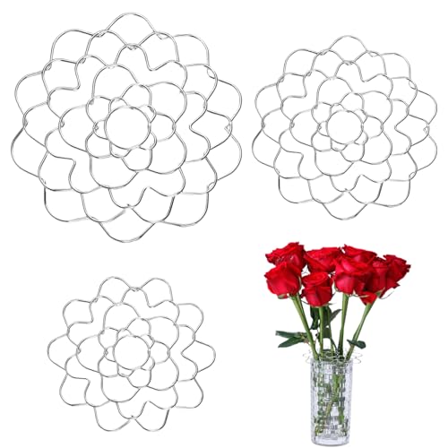 loghohu 3 Stück Blumenhalter, Blumenretter, Stielhalter Blumen Edelstahl Draht Blumenarrangement Werkzeug Blumendeckel Arranger Wiederverwendbare Blumengitterhalter loghohu 3 Stück Blumenhalter, Blumenretter, Stielhalter Blumen Edelstahl Draht Blumenarrangement Werkzeug Blumendeckel Arranger Wiederverwendbare Blumengitterhalter von loghohu