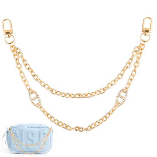 loghohu Taschenkette Gold,Geldbörsen Doppellagig Kettenverlängerung,Handtasche Tasche Schweinenase Verlängerungskette Zierkette,für Damen Taillenkette Crossbody Schulter Handtaschen Taschen Zubehör loghohu Taschenkette Gold,Geldbörsen Doppellagig Kettenverlängerung,Handtasche Tasche Schweinenase Verlängerungskette Zierkette,für Damen Taillenkette Crossbody Schulter Handtaschen Taschen Zubehör von loghohu
