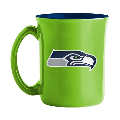 Logo Brands 628-C15CAM Kaffeebecher, Seattle Seahawks, 425 ml von logobrands