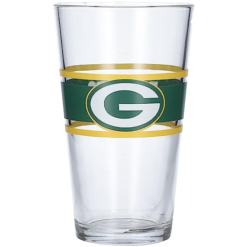 logobrands Green Bay Packers Pint-Glas, gestreift, 473 ml von logobrands