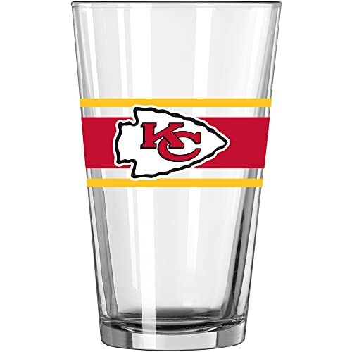 logobrands Kansas City Chiefs Pint-Glas, gestreift, 473 ml von logobrands