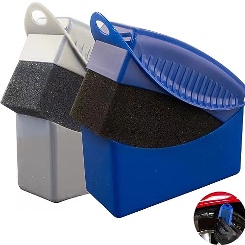 2 Stück Tire Dressing Applicator Pad, Reifenglanz Wachs Applikator Pad, Reifen Glanz, Schwamm Auto, Reifenpflege, Reifenreinigungswerkzeuge, Auftragschwamm Reifengel, für Reifenglanz Gel Reifensalbe von lohill
