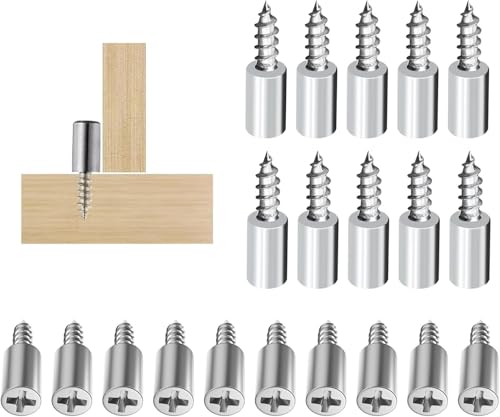 Lohill 20 Stück Selbstschneidende Schraube,Selbstschneidende Regalstützen Regalbodenhalter Selbstschneidende Schraube Regalbodenträger- fachbodenträger für Schrank, Bücherregal, Schrank & Möbel von lohill