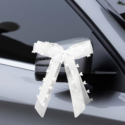 10 Stück Autoschleifen Hochzeit Autoschmuck Hochzeitsschleifen fürs Auto Weiß Organza mit Herzen Antennenschleifen 16×26cm Schleifen Auto Hochzeit Schleifenband für Hochzeitsdeko Brautstrauß Geschenk 10 Stück Autoschleifen Hochzeit Autoschmuck Hochzeitsschleifen fürs Auto Weiß Organza mit Herzen Antennenschleifen 16×26cm Schleifen Auto Hochzeit Schleifenband für Hochzeitsdeko Brautstrauß Geschenk von lokxmve