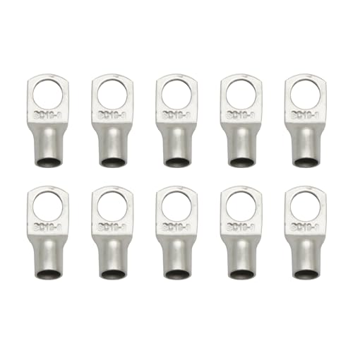 10 Stück Rohrkabelschuh M8, Kabelschuhe Set 16mm², Ringkabelschuh, Unisolierte SC16-8 Verzinntes Kupfer Ringkabelschuhe Set, Rohrkabelschuhe für Batteriekabel Kfz Kabelschuh Verteilerkästen von lokxmve