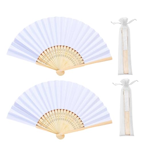 2 Stück Handfächer Faltbar Weiß Fächer Hochzeit Faltbarer Papierfächer Taschenfächer Faltfächer mit Fan-Tasche Klein Handfächer aus Stoff Hochzeitsfächer Stabil für Hochzeit Geburttag Tanz Aufführung 2 Stück Handfächer Faltbar Weiß Fächer Hochzeit Faltbarer Papierfächer Taschenfächer Faltfächer mit Fan-Tasche Klein Handfächer aus Stoff Hochzeitsfächer Stabil für Hochzeit Geburttag Tanz Aufführung von lokxmve