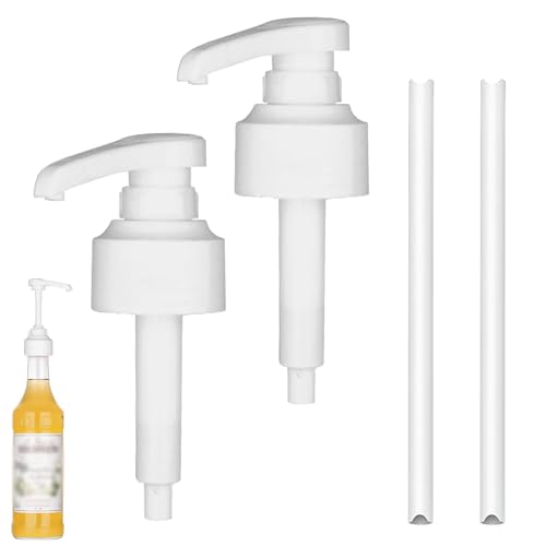 2 Stück Pumpspender Kompatibel mit Monin Kaffee Sirup Pumpe Snap-on Sirup Spender für Monin Dosierpumpe 10ml Seifenspender Pumpkopf für 1000ml Flaschen Wiederverwendbar Pumpaufsatz von lokxmve